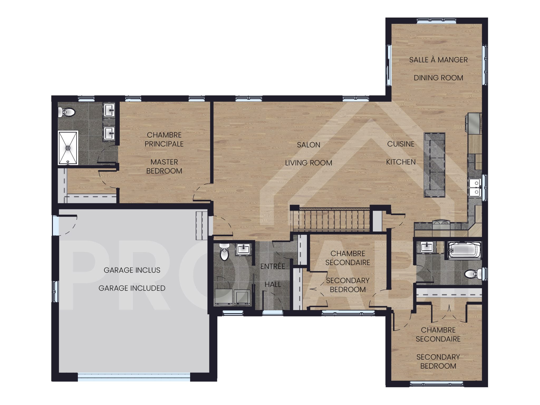 ProFab Kensington basic floor plan, Ontario catalogue