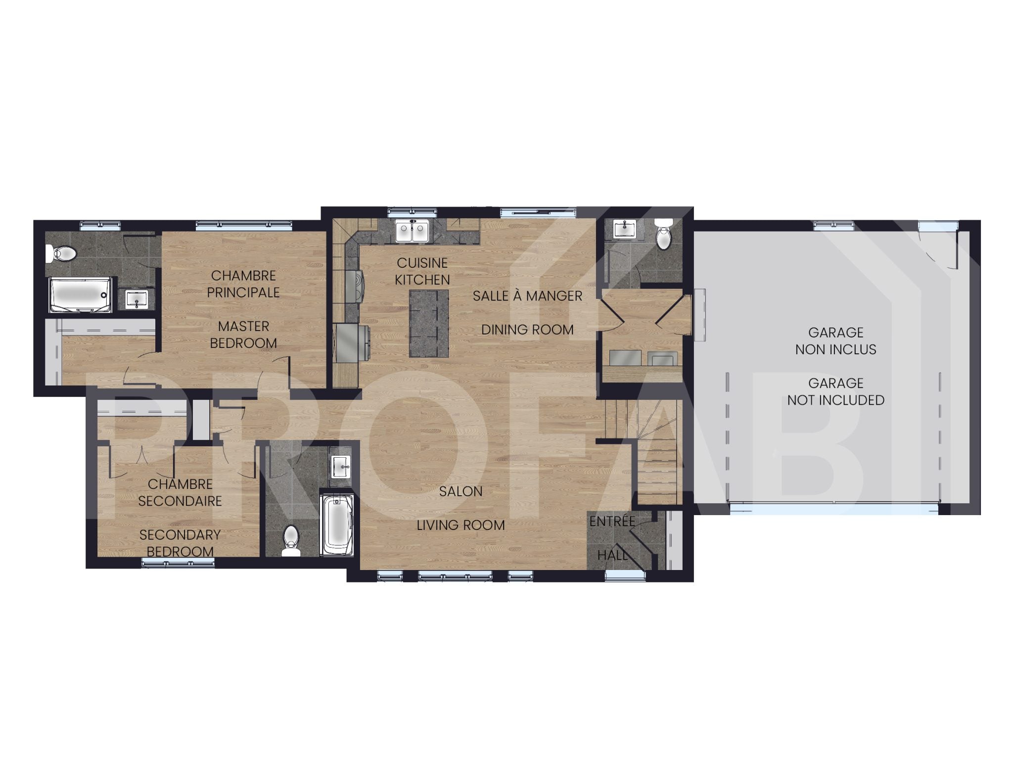 ProFab Mulberry basic floor plan, Ontario catalogue