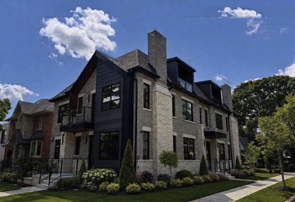 Exterior of stick-built fourplex at 102 Shaver Ave N